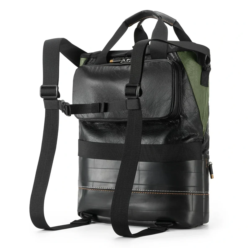 ROAD TO SKY Nachhaltige Fahrrad-Gepäckträgertasche aus recycelten Reifen 12L