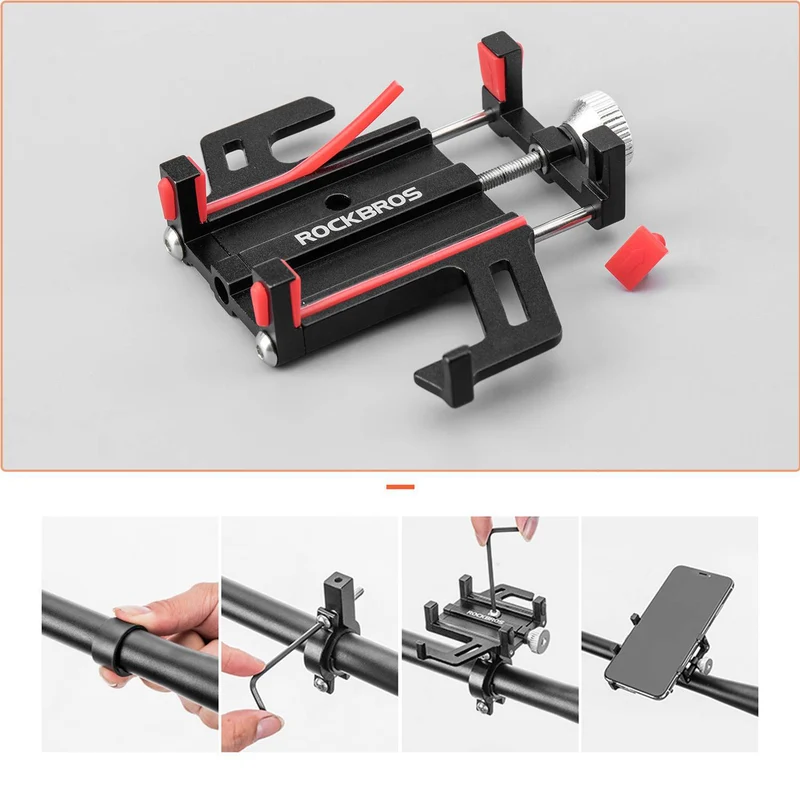 ROCKBROS Fahrrad Motorrad Handyhalterung met 360 Rotatie Clip