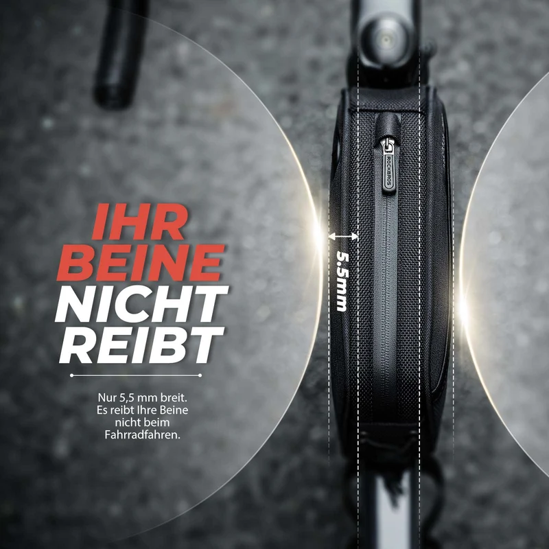 ROCKBROS Fahrrad Rahmentasche 1.3L MTB Oberrohrtasche Zwart