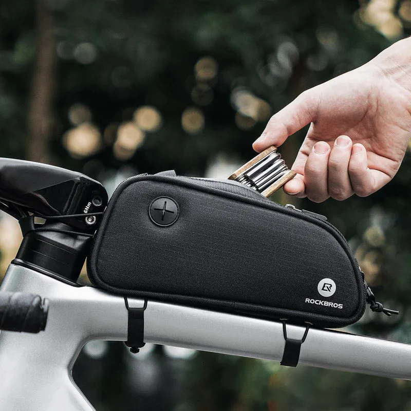 ROCKBROS Fahrrad Rahmentasche 1.3L MTB Oberrohrtasche Zwart