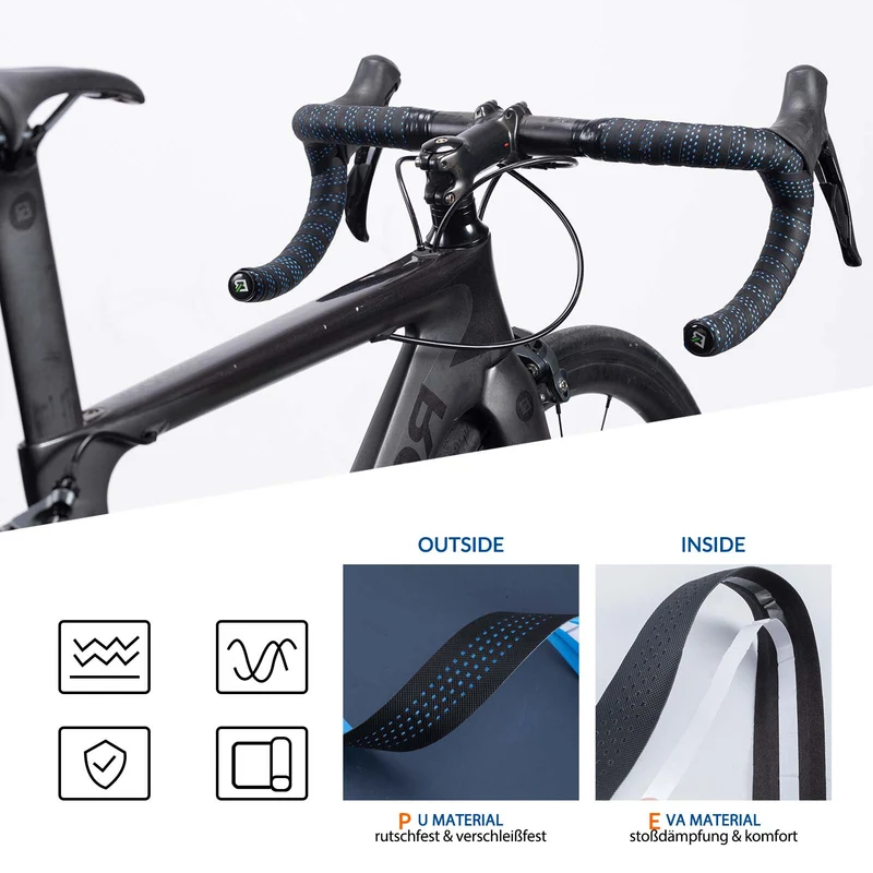 ROCKBROS Fahrrad Lenkerband voor MTB Rennrad Standardgröße Vier Farben