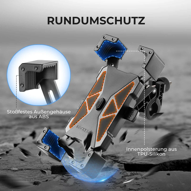 Fahrrad Handyhalterung 360° Drehbar voor Handy 4.5~7.2"