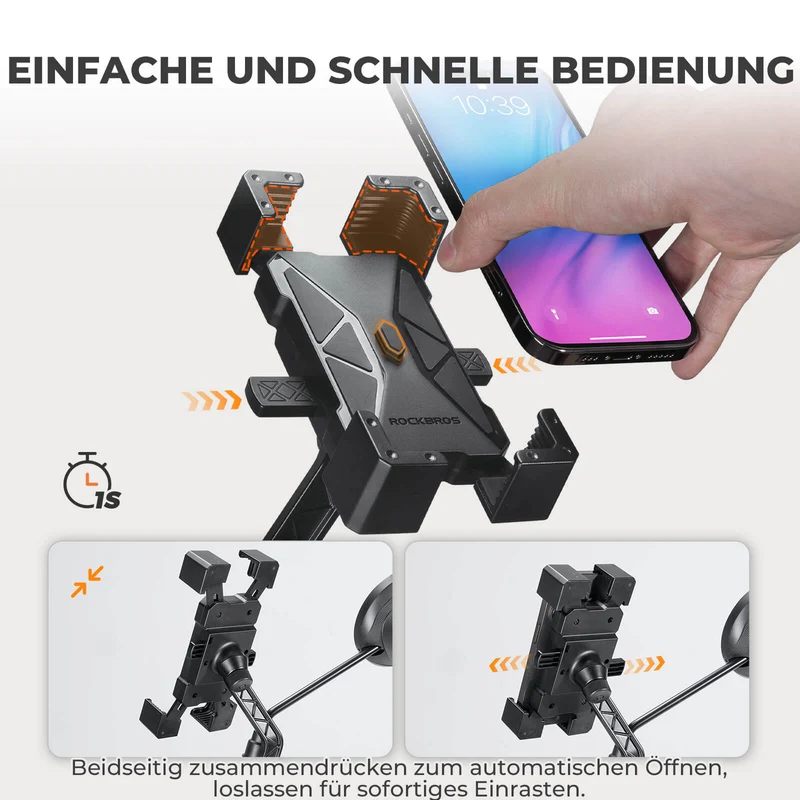Fahrrad Handyhalterung 360° Drehbar voor Handy 4.5~7.2"