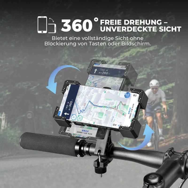 Fahrrad Handyhalterung 360° Drehbar voor Handy 4.5~7.2"