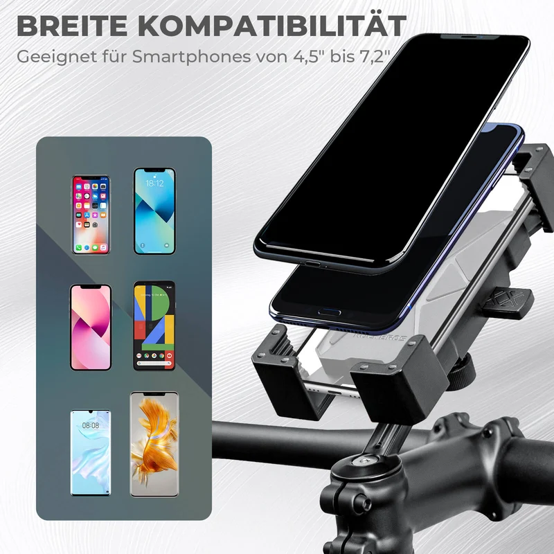 Fahrrad Handyhalterung 360° Drehbar voor Handy 4.5~7.2"