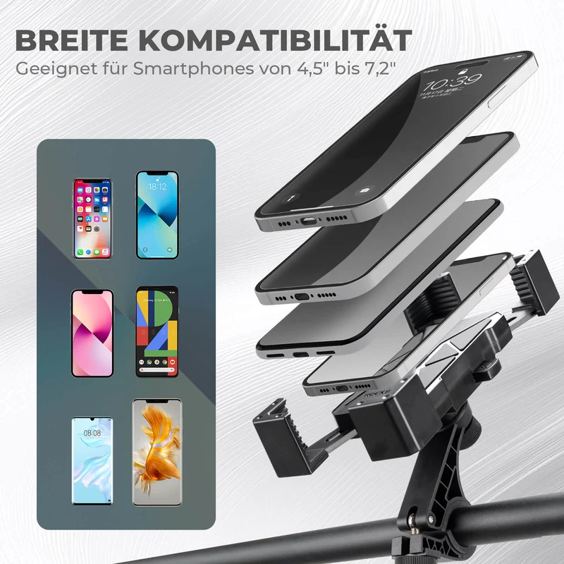 Fahrrad Handyhalterung 360° Drehbar voor Handy 4.5~7.2"