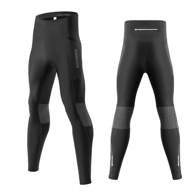 ROCKBROS Winter Thermo-Fahrradhose Fleece-Kompressions-Legging 3 Taschen