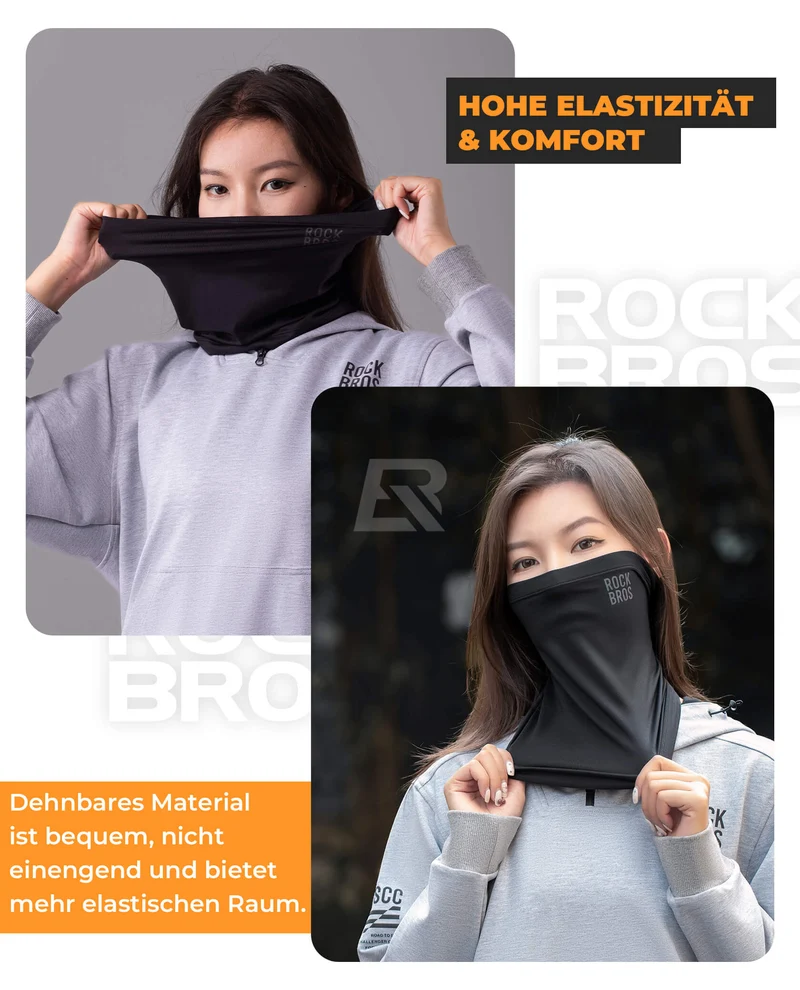 ROCKBROS Halstuch Winter Schlauchtuch Winddicht & Warm voor Ski, Rad en Wandern