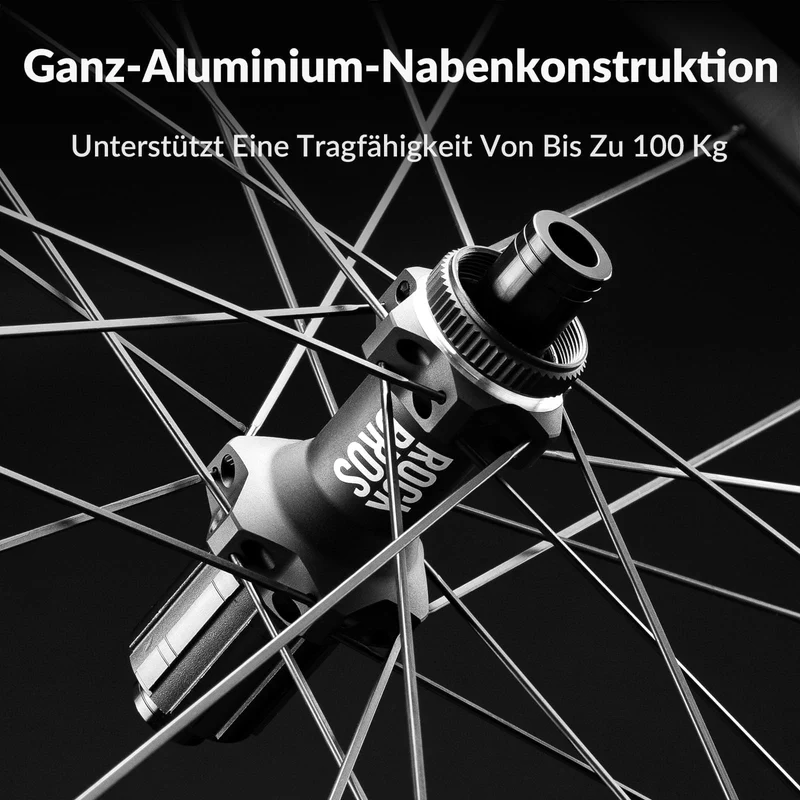 ROCKBROS 700C Carbon Laufradsatz 38 mm Scheibenbremse Steckachse Laufrad Set voor Rennrad