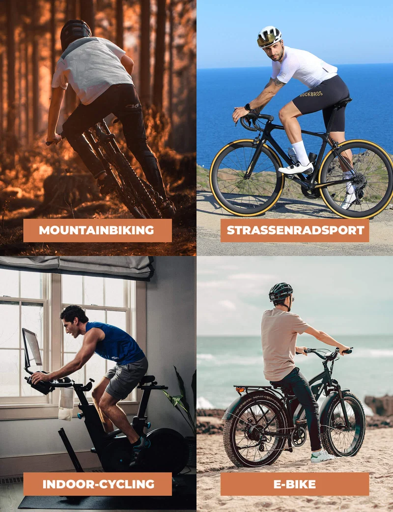 ROCKBROS Herren Fahrrad Trägerhose Lang Gepolstert