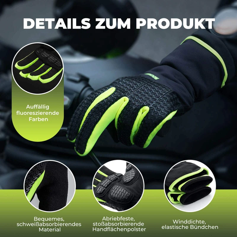 ROCKBROS Handschoen Fahrradhandschoen Touchscreen Thinsulate Skihandschoen