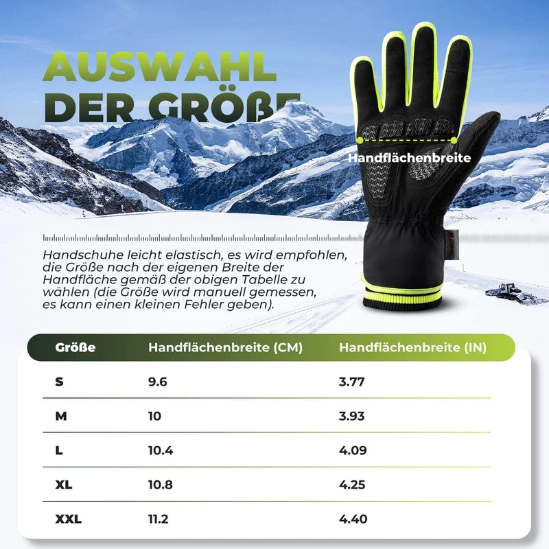 ROCKBROS Handschoen Fahrradhandschoen Touchscreen Thinsulate Skihandschoen