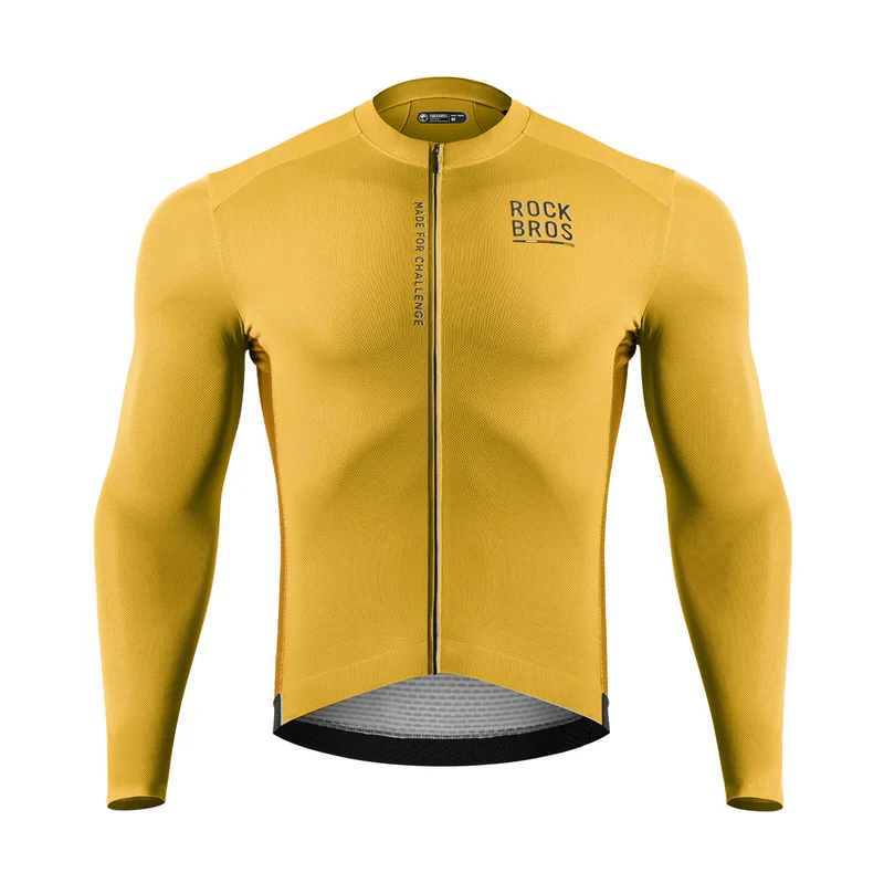 ДАРОГА ДА НЕБА Langarm-Radtrikot Herren Jersey Gelb/Blau
