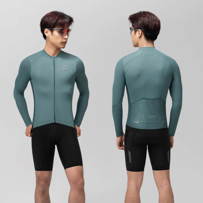 ДАРОГА ДА НЕБА Langarm-Radtrikot Herren Jersey Gelb/Blau