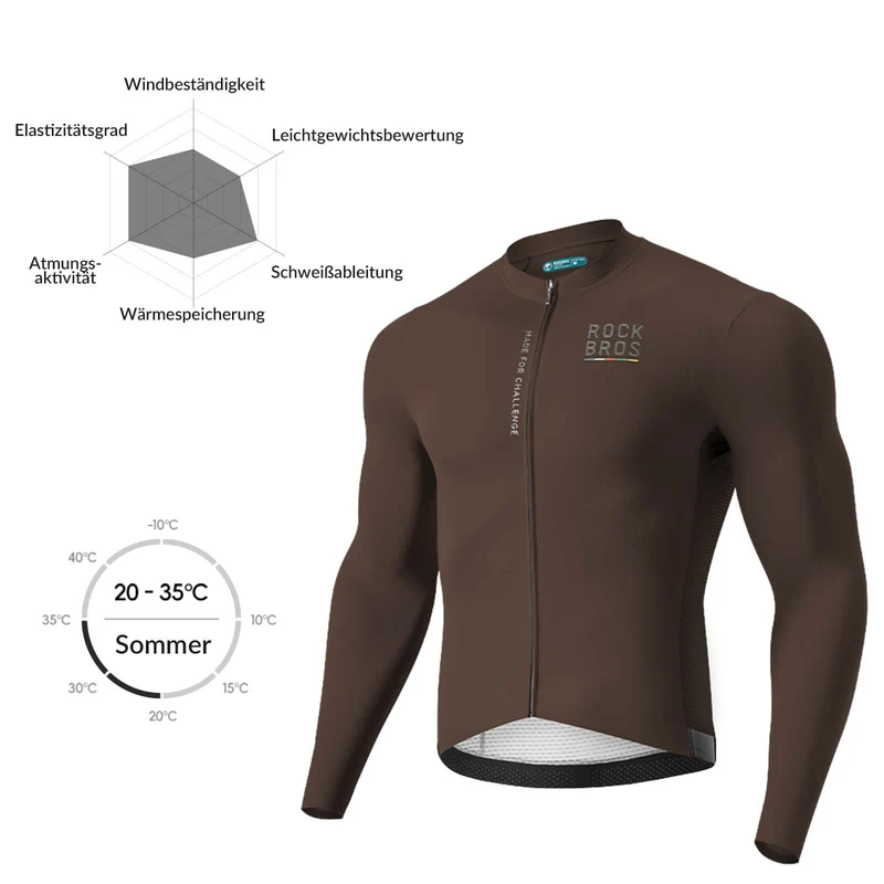 ДАРОГА ДА НЕБА Langarm-Radtrikot Herren Jersey Gelb/Blau