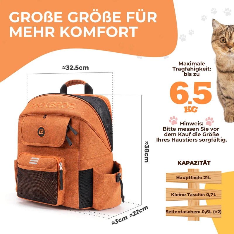 Lenkertasche Haustiertasche für Brompton/Klapprad 21 L