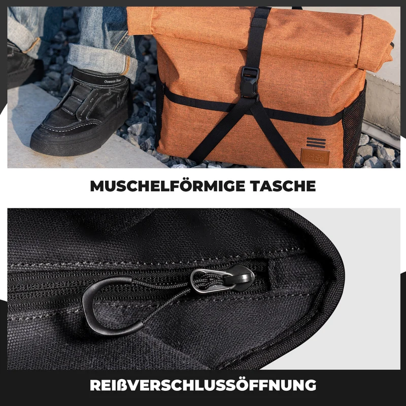 4-у-1 Fahrradtasche für Brompton Magnetverschluss 8-10L