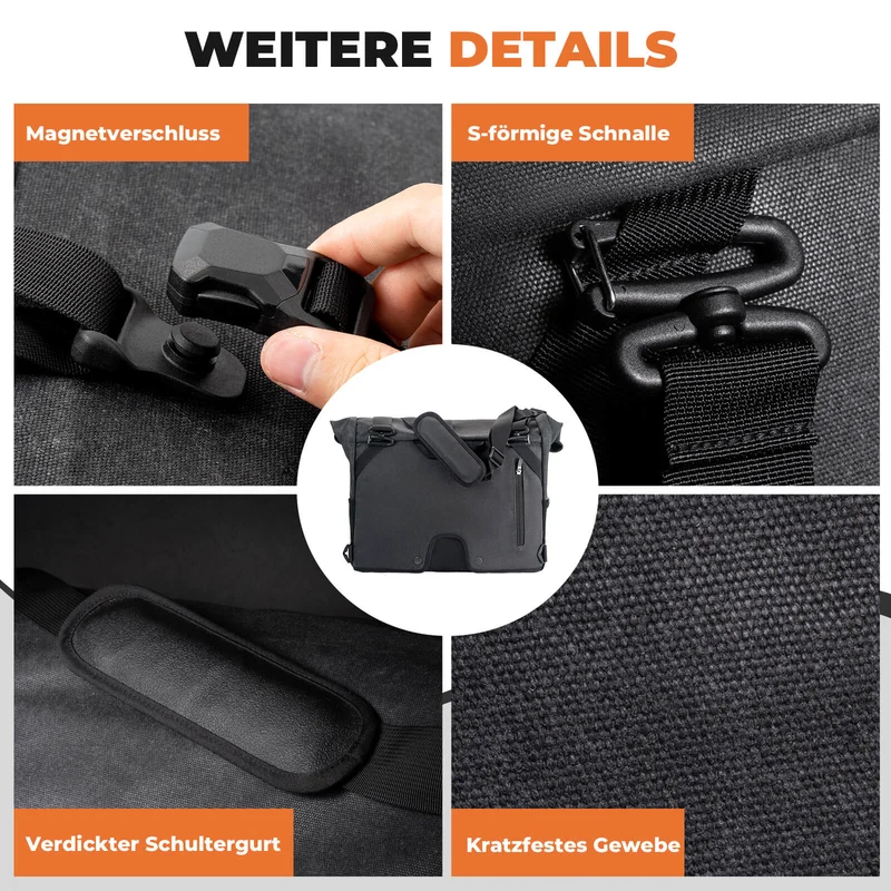 4-у-1 Fahrradtasche für Brompton Magnetverschluss 8-10L
