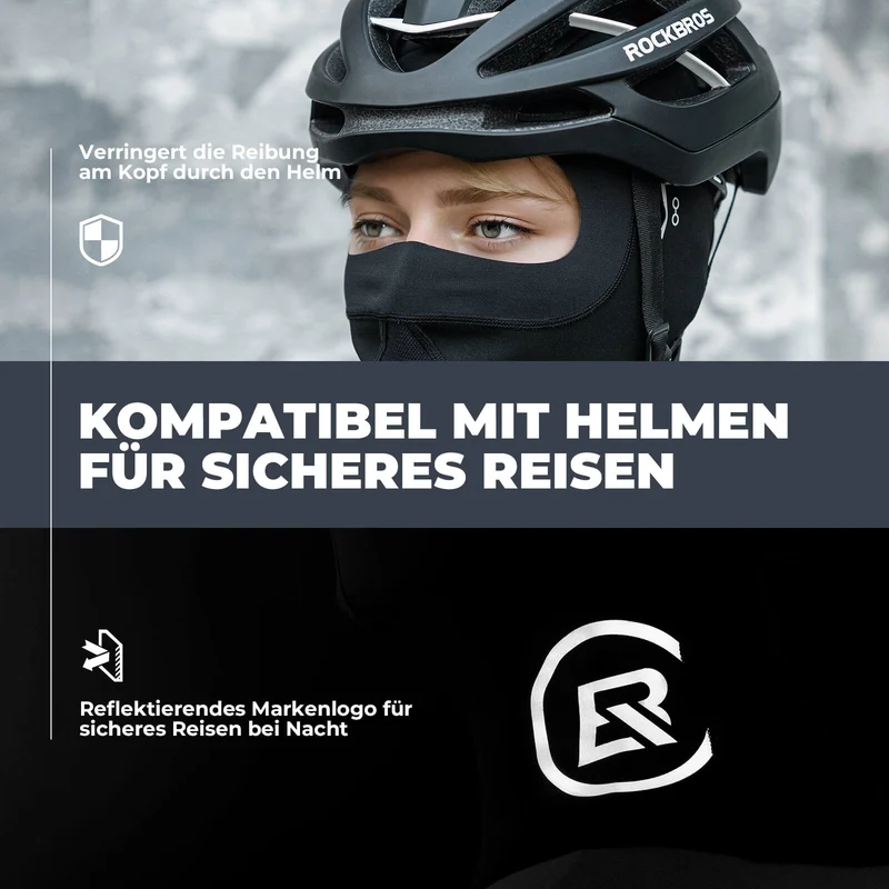 ROCKBROS Sturmhaube Winddichte atmungsaktive флісавая балаклава для спорту на адкрытым паветры унісекс