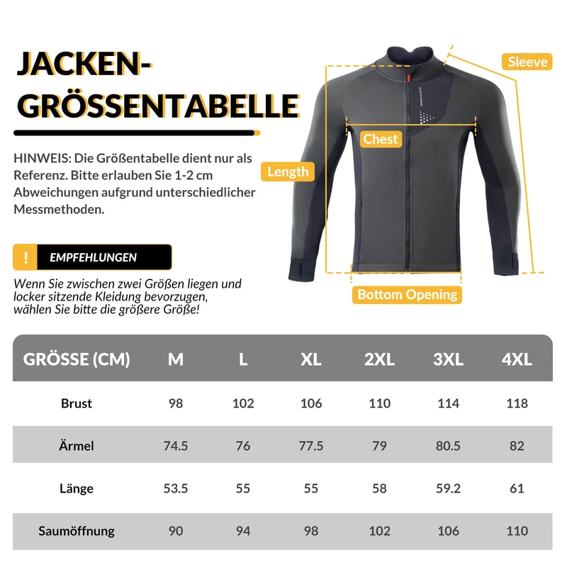 ROCKBROS Heren Winter Fahrradjacke Winddicht Atmungsaktiv met Fleecefutter