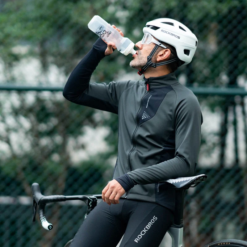 ROCKBROS Heren Winter Fahrradjacke Winddicht Atmungsaktiv met Fleecefutter