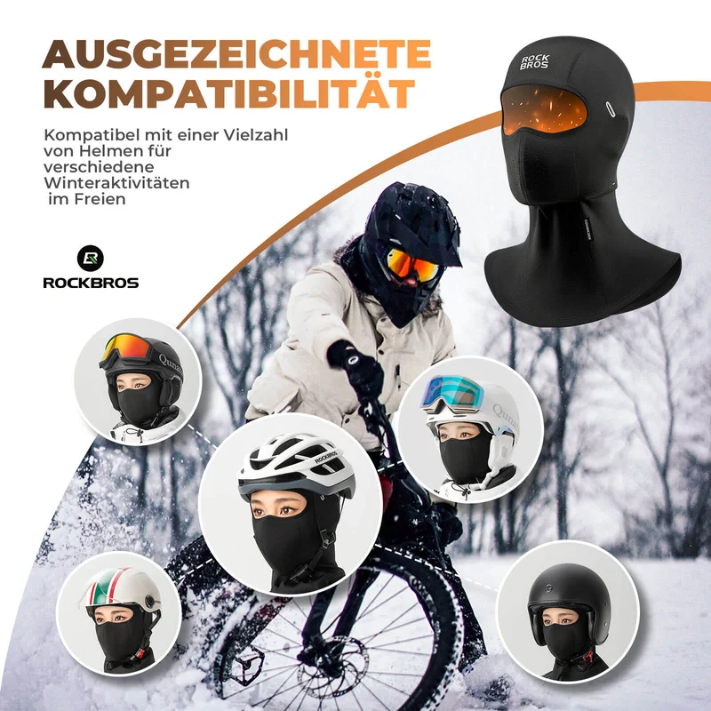 ROCKBROS Sturmhauben Winddicht Balaclava Gesichtsschutz für Radfahren унісекс