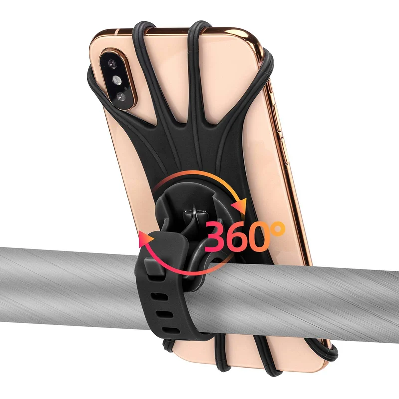 ROCKBROS Handyhalterung uit Silikon 360° Drehbar voor Motorrad & Fahrrad