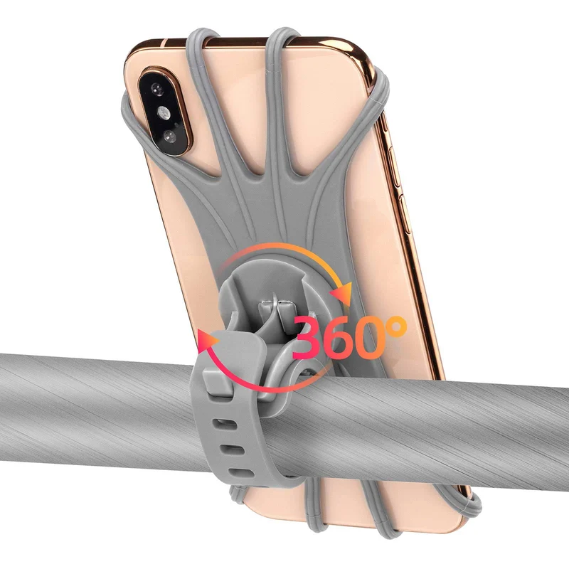ROCKBROS Handyhalterung uit Silikon 360° Drehbar voor Motorrad & Fahrrad
