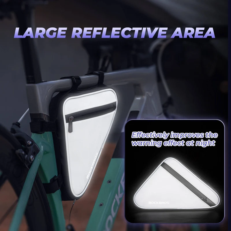 ROCKBROS Fahrradtasche Reflektierende Rahmentasche Dreiecktasche 0,9л