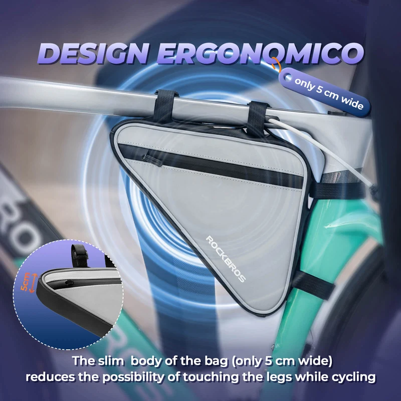 ROCKBROS Fahrradtasche Reflektierende Rahmentasche Dreiecktasche 0,9л