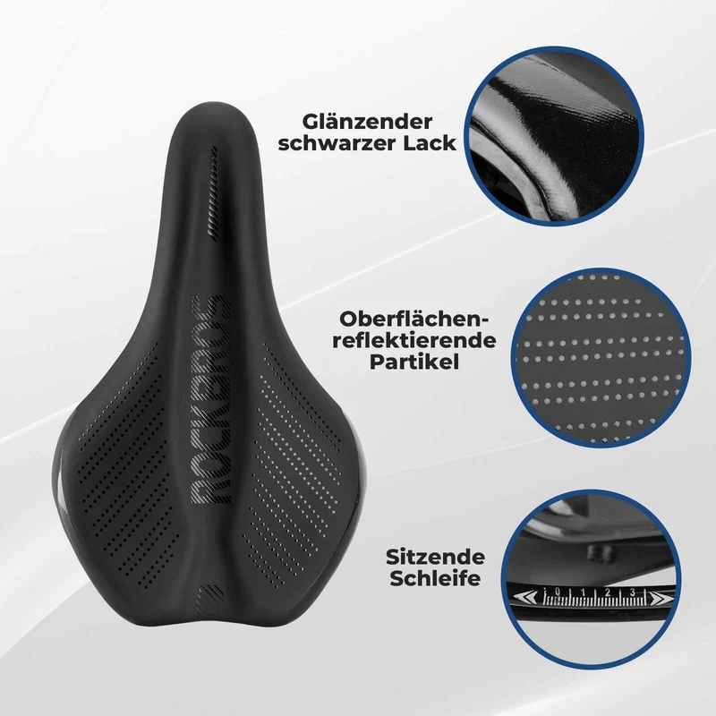 Fahrradsattel Komfortabel Gel met überzug & Schraubenschlüssel