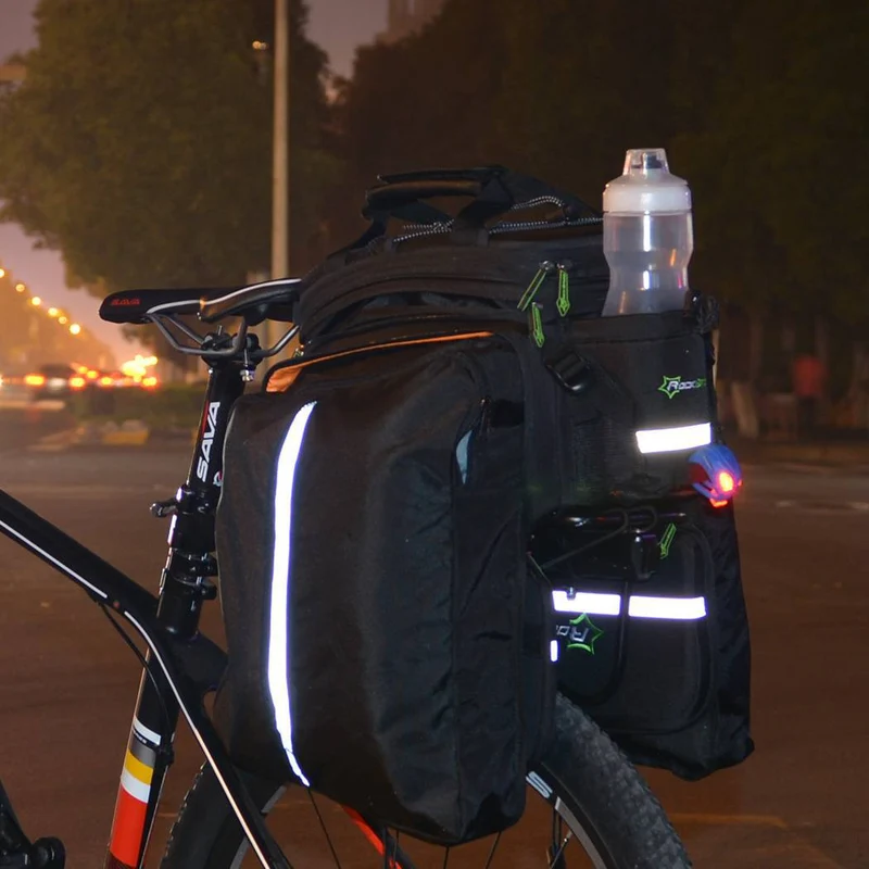 ROCKBROS Fahrrad Gepäckträgertasche wasserdichte mit Regenschutz 17-35L