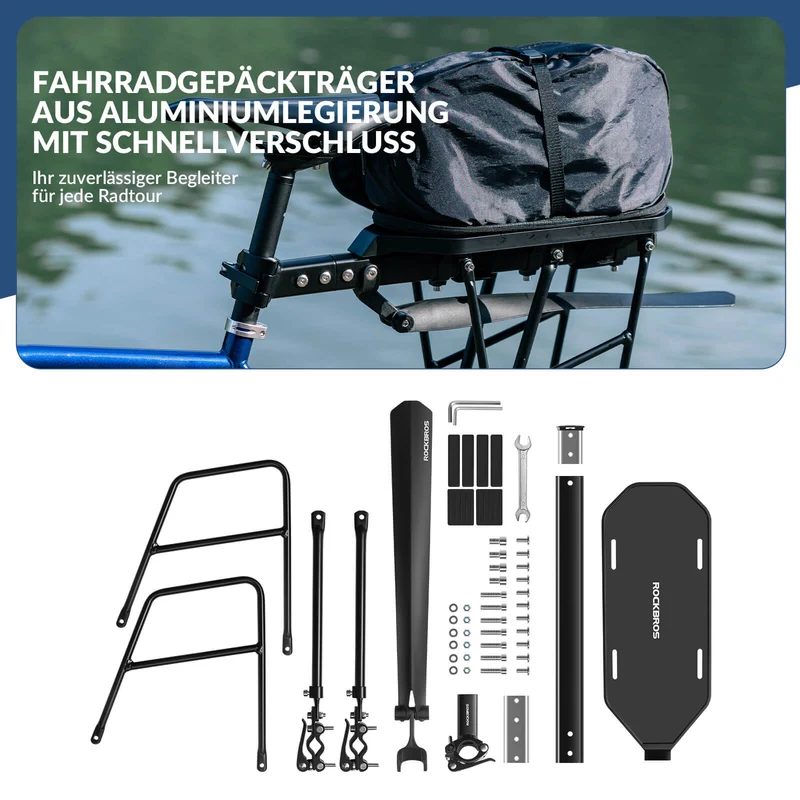 Fahrradgepäckträger met Schutzblech Montage ohne Bohren 26-29 Zoll