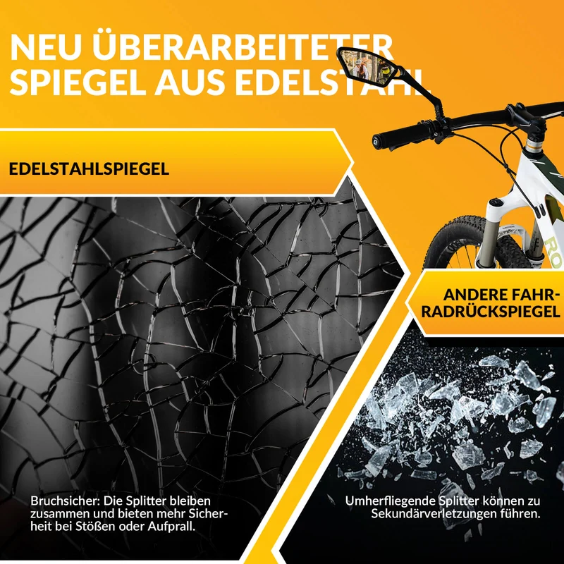 Fahrradspiegel Rückspiegel 360 ° Verstelbaar voor Lenker 21-26mm