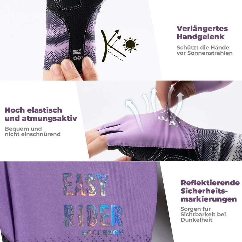 Halbfinger-Fahrradhandschuhe Atmungsaktiv Rutschfest Summer