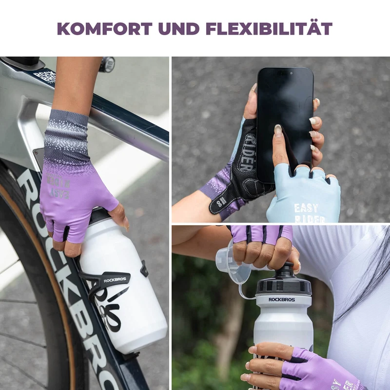 Halbfinger-Fahrradhandschuhe Atmungsaktiv Rutschfest Summer