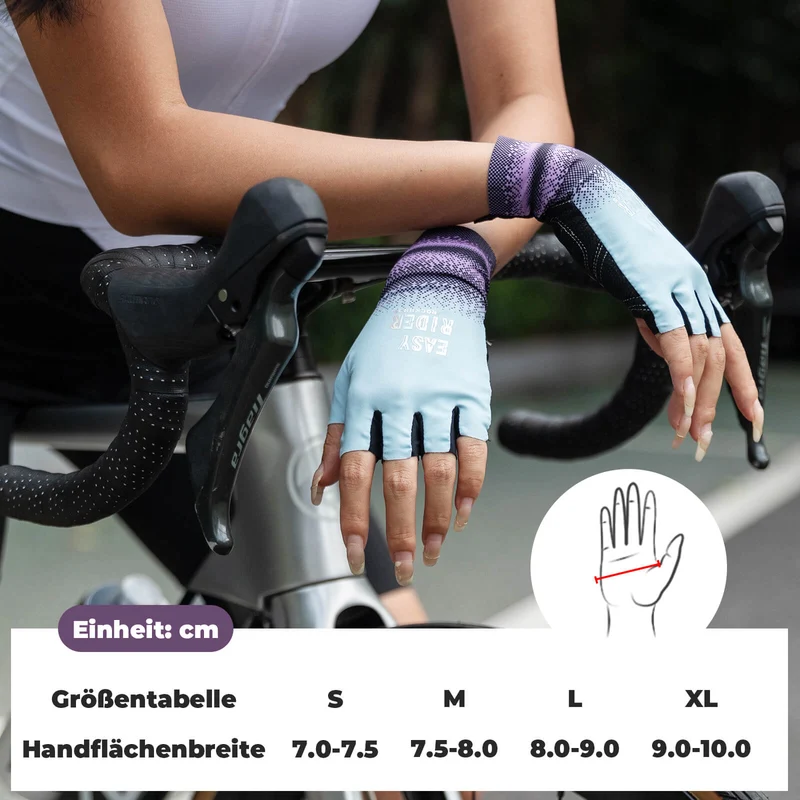 Halbfinger-Fahrradhandschuhe Atmungsaktiv Rutschfest Summer