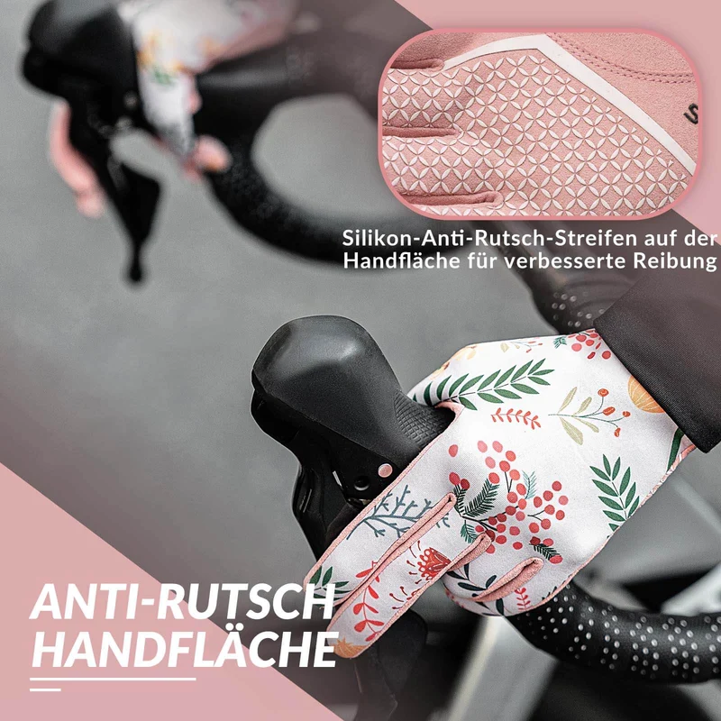 ROCKBROS Fahrradhandschuhe Damen Winddicht Handschuhe Сэнсарны экран Atmungsaktiv