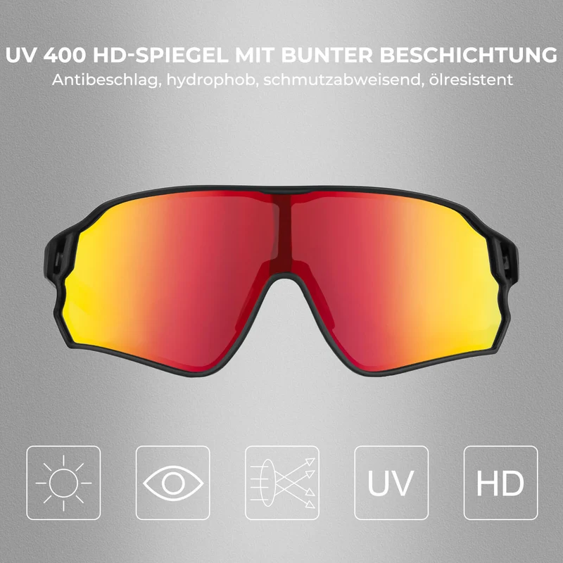 Fahrradbrille Polarisiert UV400 Schutz Ultraleicht