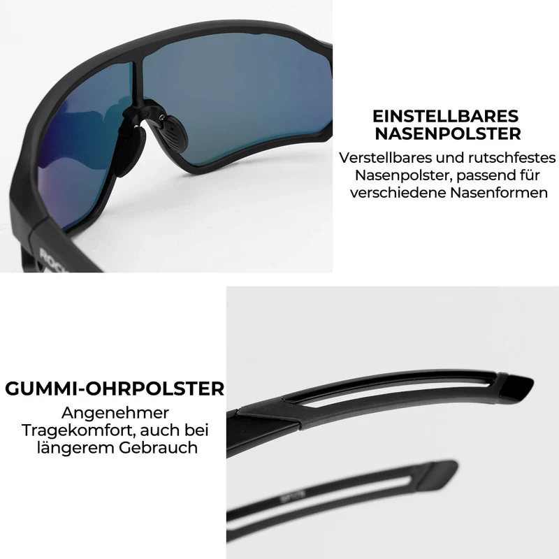 Fahrradbrille Polarisiert UV400 Schutz Ultraleicht
