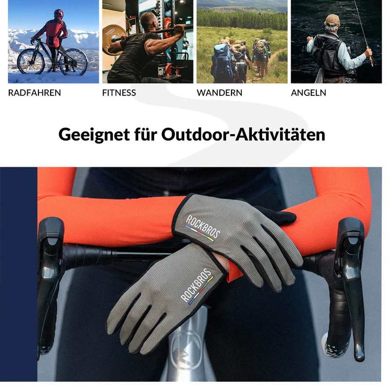 ДАРОГА ДА НЕБА Fahrradhandschuhe Atmungsaktiv mit Touchscreen Sommer/Frühling