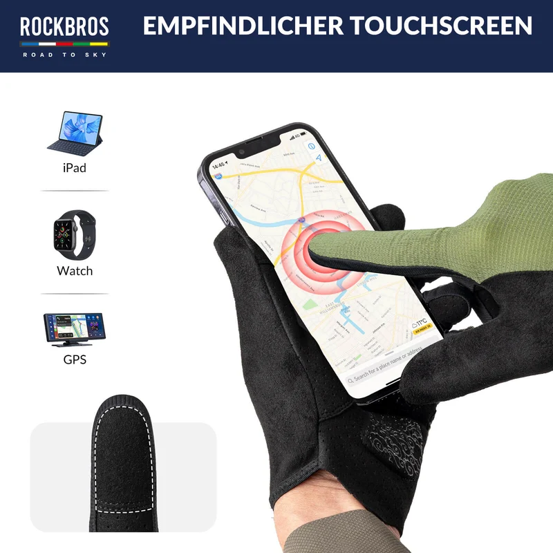 ДАРОГА ДА НЕБА Fahrradhandschuhe Atmungsaktiv mit Touchscreen Sommer/Frühling