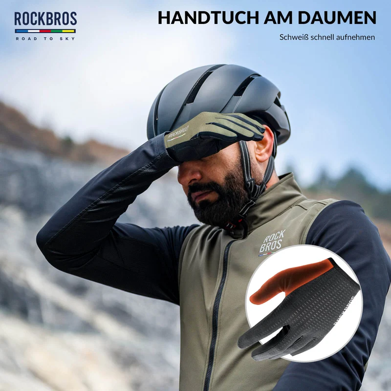 ДАРОГА ДА НЕБА Fahrradhandschuhe Atmungsaktiv mit Touchscreen Sommer/Frühling