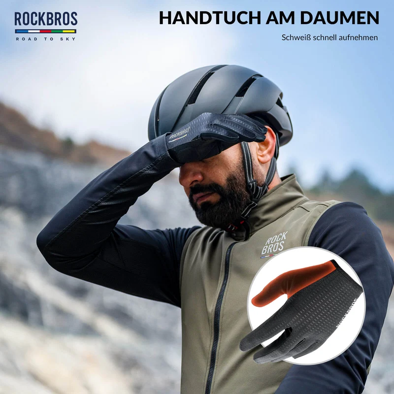 ДАРОГА ДА НЕБА Fahrradhandschuhe Atmungsaktiv mit Touchscreen Sommer/Frühling
