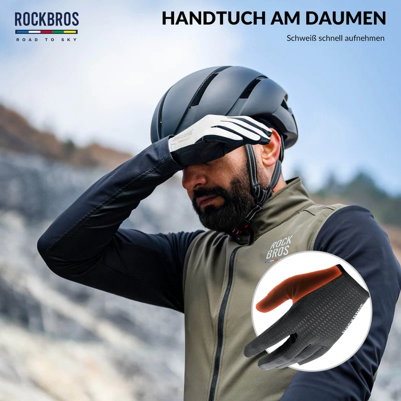 ДАРОГА ДА НЕБА Fahrradhandschuhe Atmungsaktiv mit Touchscreen Sommer/Frühling