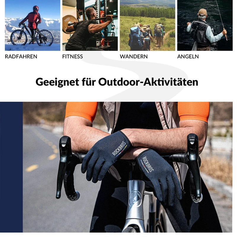 ДАРОГА ДА НЕБА Fahrradhandschuhe Atmungsaktiv mit Touchscreen Sommer/Frühling