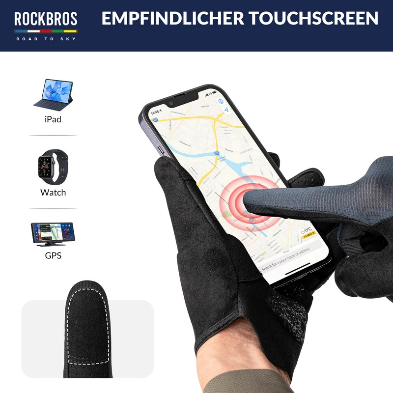 ДАРОГА ДА НЕБА Fahrradhandschuhe Atmungsaktiv mit Touchscreen Sommer/Frühling