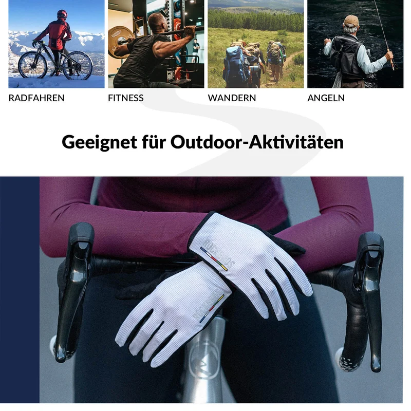 ДАРОГА ДА НЕБА Fahrradhandschuhe Atmungsaktiv mit Touchscreen Sommer/Frühling