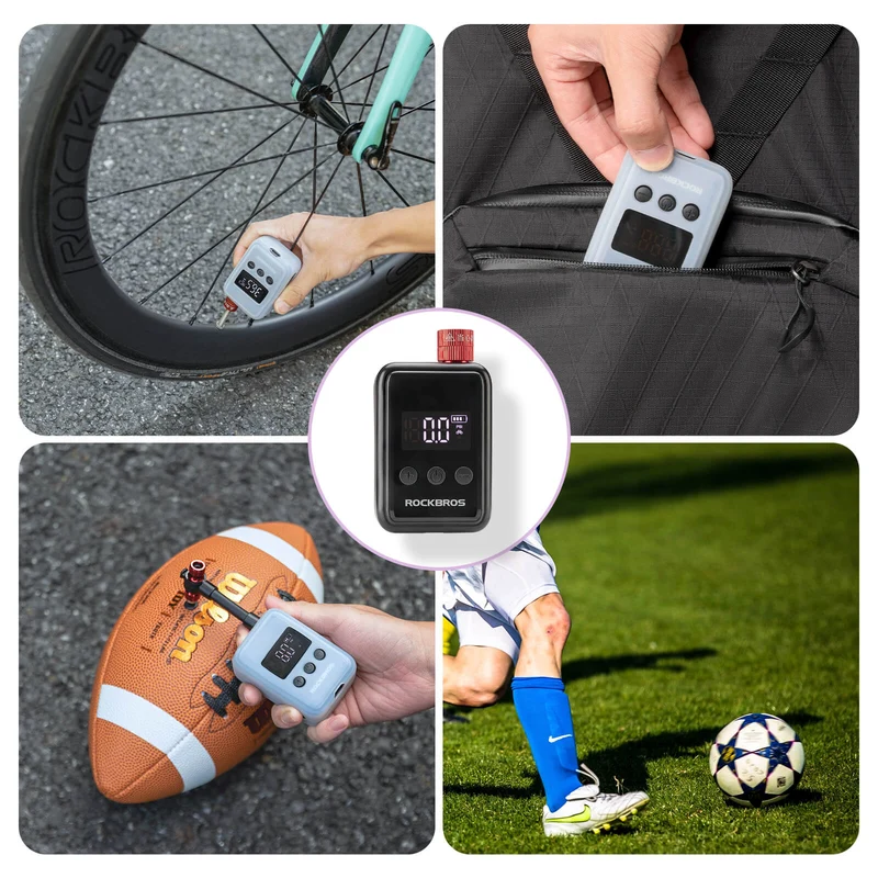 Mini Elektrische Fahrradpomp LED-Anzeige
