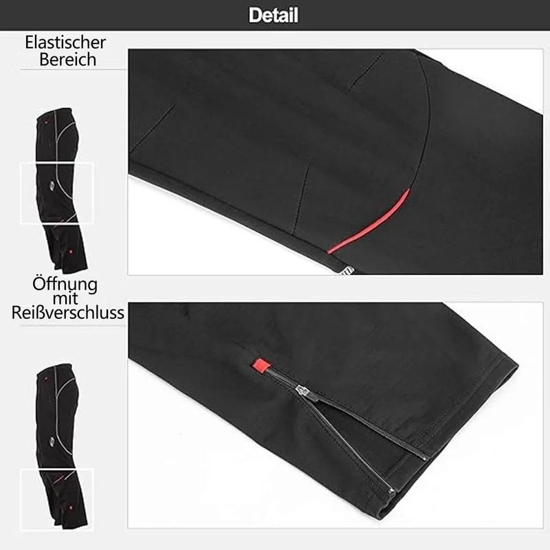 ROCKBROS Fahrradhose Herren Radsport Fahrrad Lange Hose Laufhose M-4XL